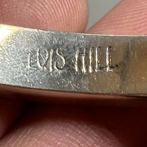 VTG Luis Hill Sterling Silver 925 Scroll Design ID Style Bracelet Woven Link 7" - Picture 8 of 12